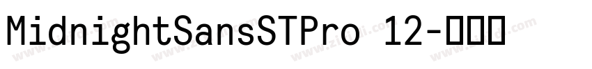 MidnightSansSTPro 12字体转换